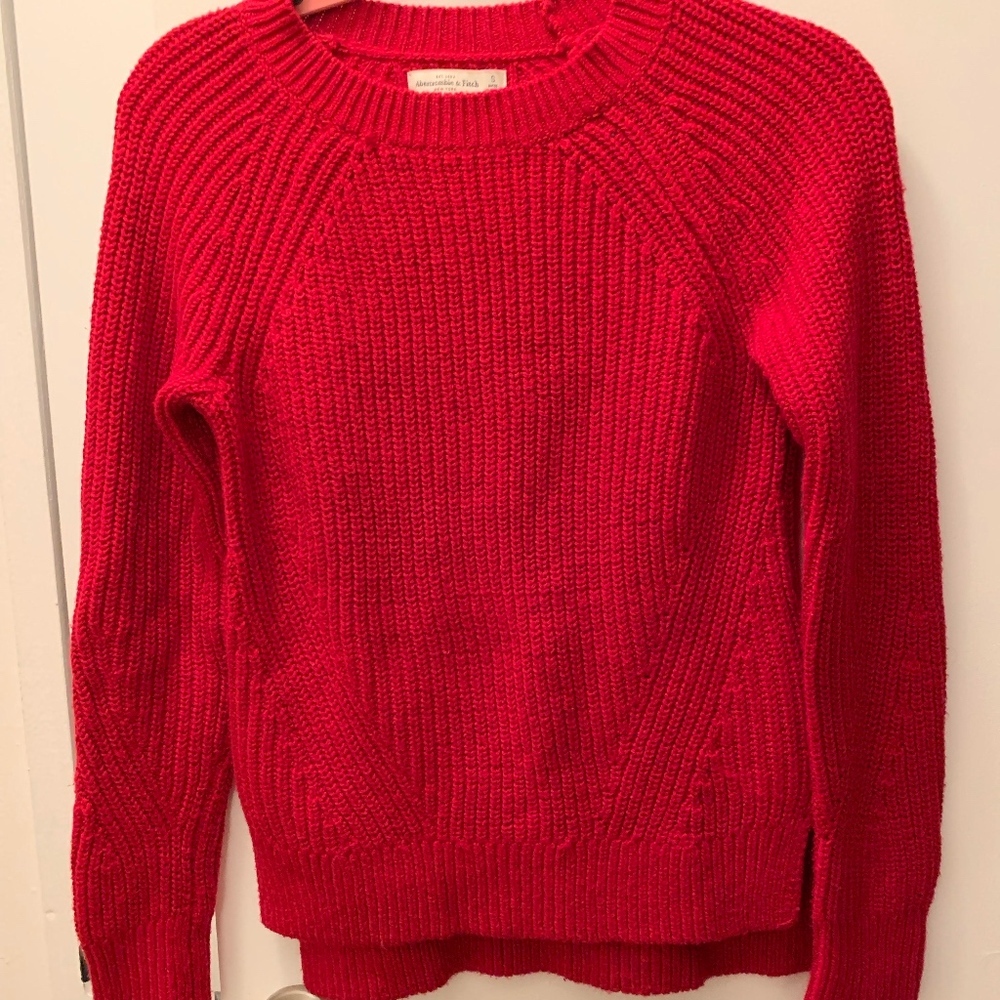 Abercrombie and Fitch red sweater